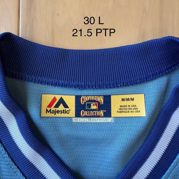 Dale Murphy Atlanta Braves Jersey Medium Blue Majestic Baseball MLB Sportswear - Picture 6 of 8